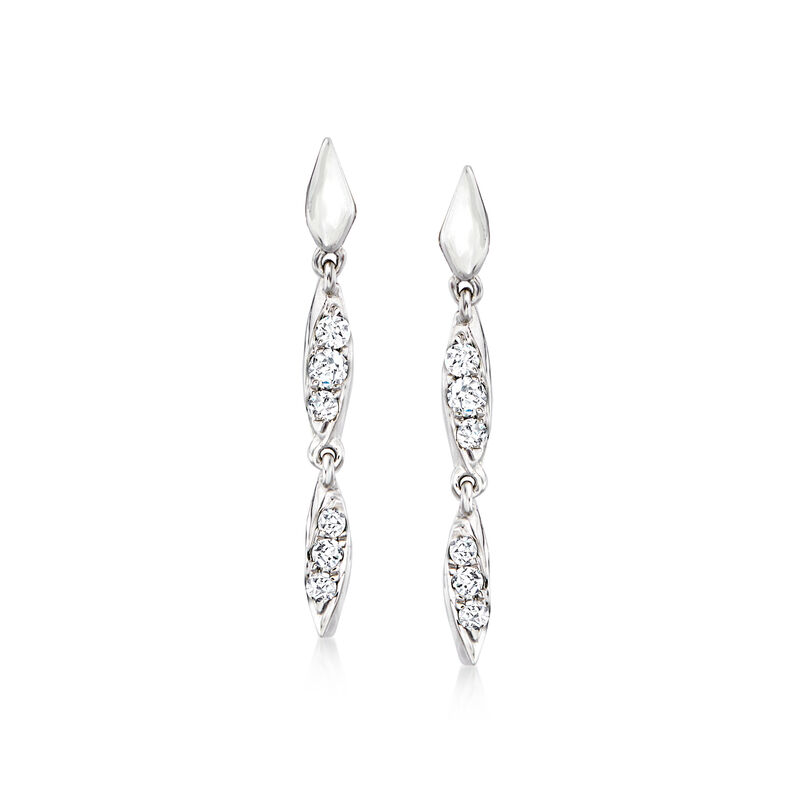 .14 ct. t.w. Diamond Linear Drop Earrings in Sterling Silver image number 0