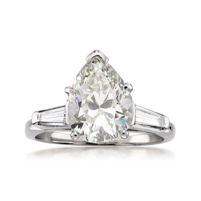 C. 1980 Vintage 3.40 ct. t.w. Diamond Ring in Platinum