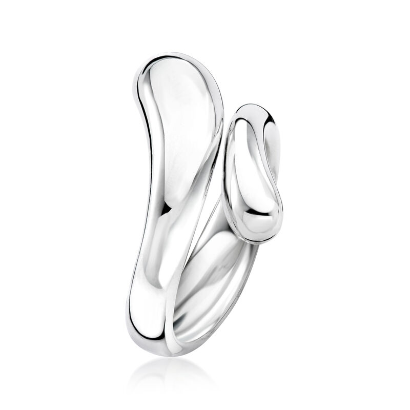 C. 2000 Vintage Tiffany Jewelry &quot;Elsa Peretti&quot; Sterling Silver Bypass Ring. Size 7.75 image number 2