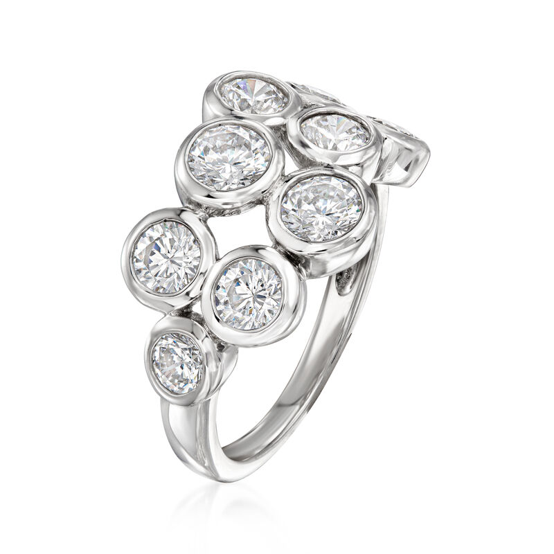 2.10 ct. t.w. CZ Bubble Ring in Sterling Silver image number 2