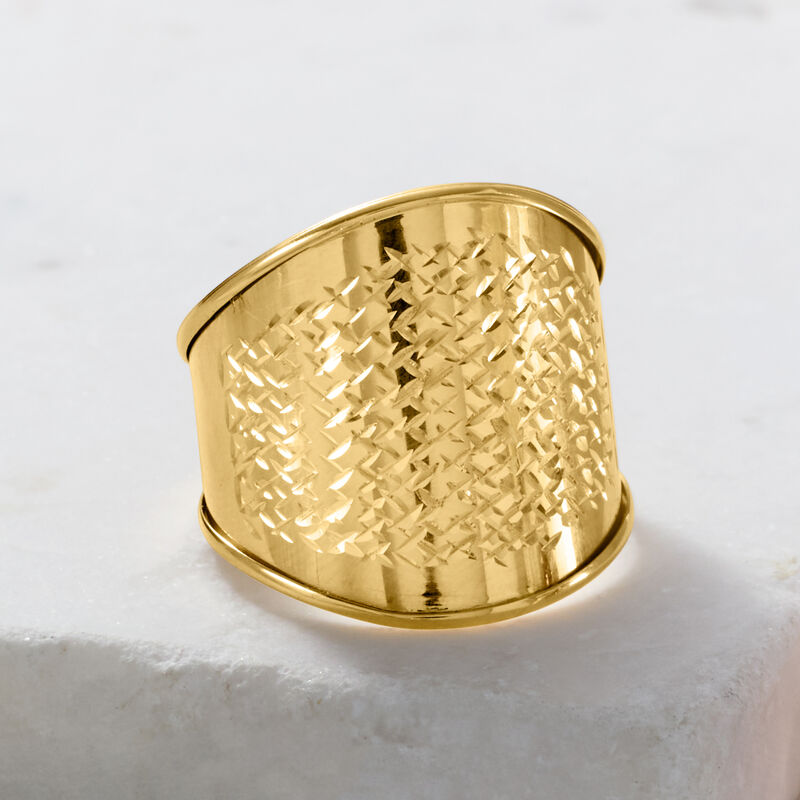 Italian 14kt Yellow Gold Wide Ring image number 5
