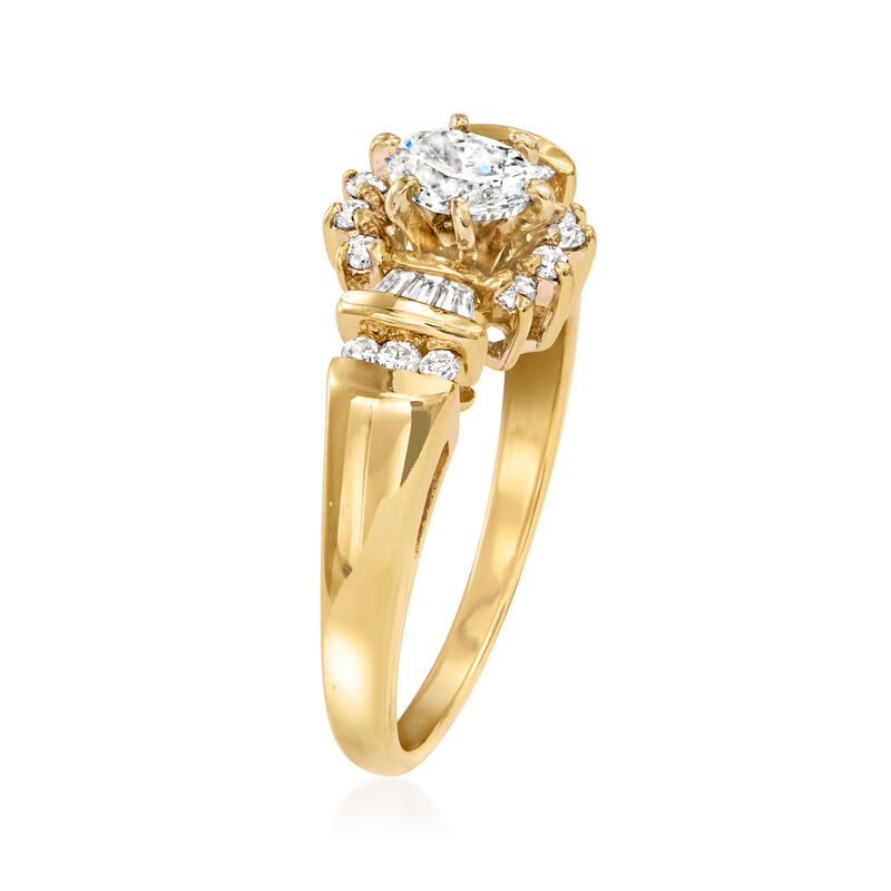 C. 1980 Vintage .83 ct. t.w. Diamond Ring in 14kt Yellow Gold. Size 6.25 image number 2