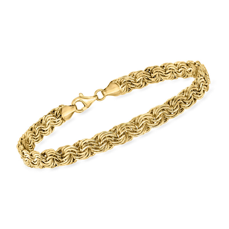 10kt Yellow Gold Rosette-Link Bracelet image number 0