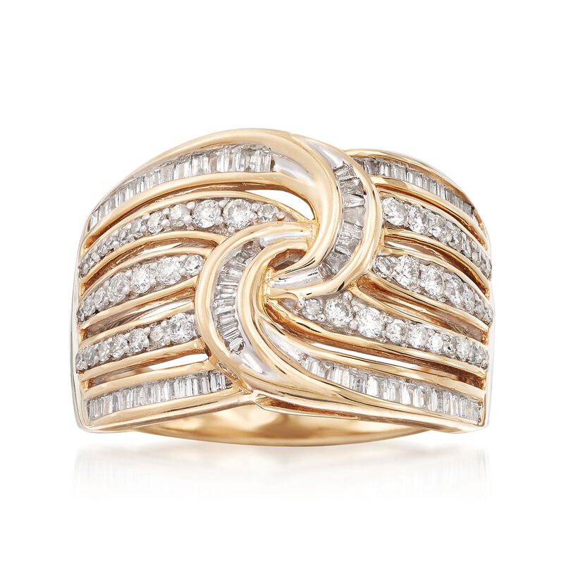 .75 ct. t.w. Diamond Twist Ring in 14kt Yellow Gold image number 0