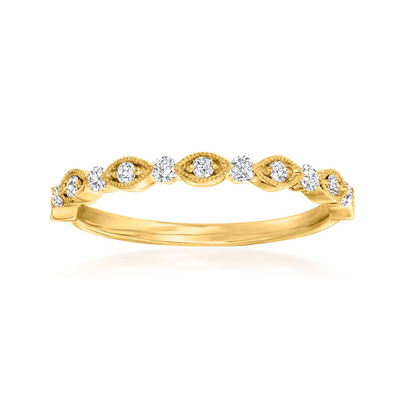 Henri Daussi .20 ct. t.w. Diamond Wedding Band in 18kt Yellow Gold image number 0