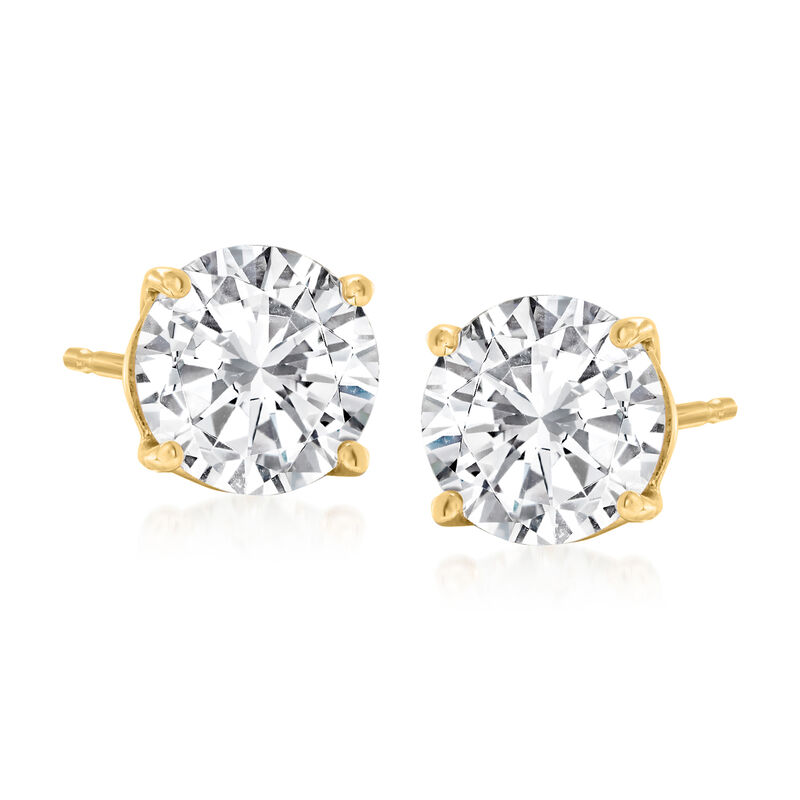 2.00 ct. t.w. Diamond Stud Earrings in 14kt Yellow Gold image number 0