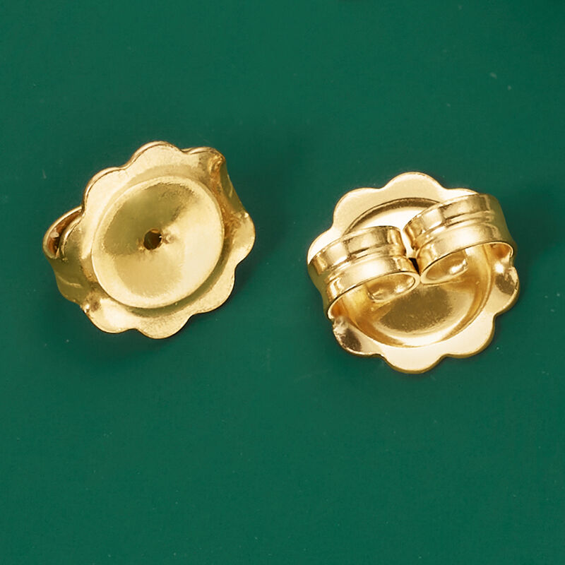 Italian 14kt Yellow Gold X-Large 9mm Earring Backings image number 4