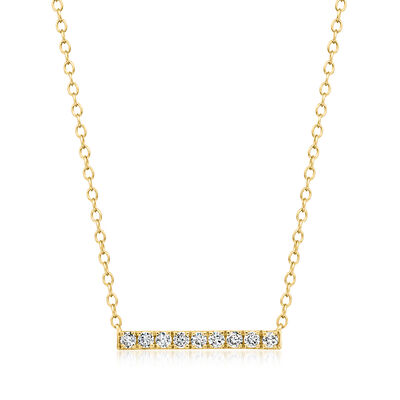 .25 ct. t.w. Lab-Grown Diamond Bar Necklace in 18kt Gold Vermeil