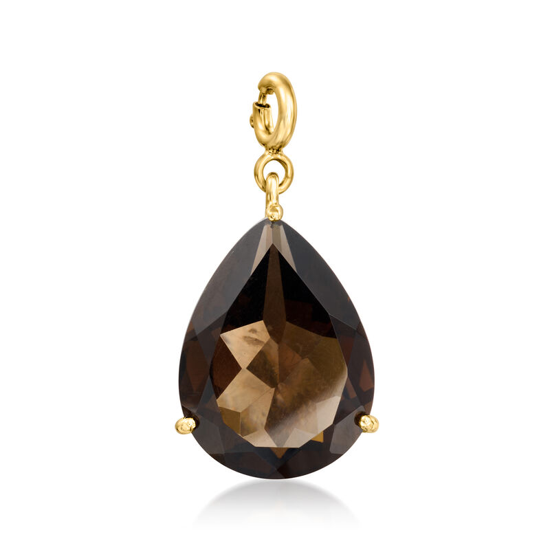 12.00 Carat Smoky Quartz Charm in 18kt Gold Over Sterling  image number 1