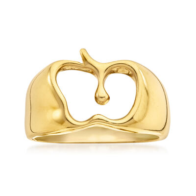 C. 1980 Vintage Tiffany Jewelry "Elsa Peretti" 18kt Yellow Gold Apple Ring