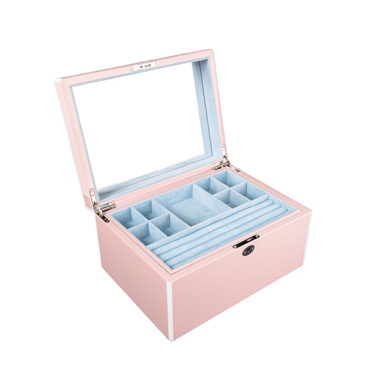 Brouk & Co. &quot;Laurel&quot; Pink Wooden Jewelry Box image number 0