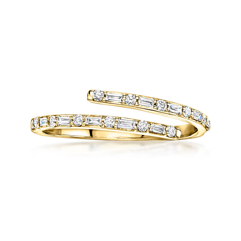 .25 ct. t.w. Lab-Grown Diamond Bypass Ring in 10kt Yellow Gold image number 0
