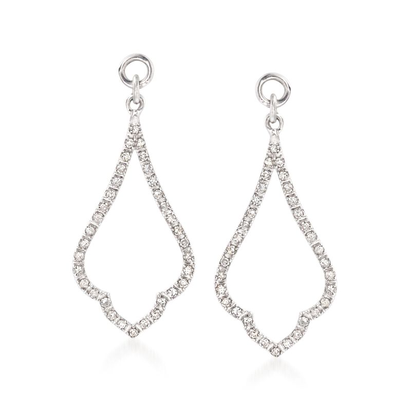 .25 ct. t.w. Diamond Open Drop Earring Jackets in Sterling Silver image number 0