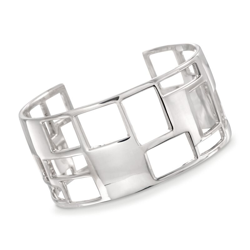 Zina Sterling Silver &quot;Windows&quot; Cuff Bracelet. 7&quot; image number 0