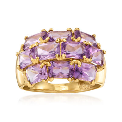 C. 1980 Vintage 5.00 ct. t.w. Amethyst Ring in 14kt Yellow Gold