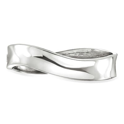 Sterling Silver-Plated Wavy Bracelet