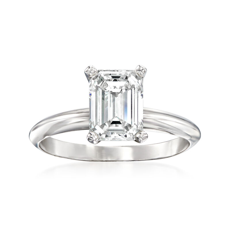 1.50 Carat Certified Diamond Solitaire Ring in 14kt White Gold image number 0