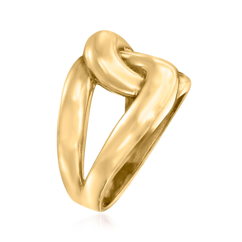 18kt Gold Over Sterling Interlocking Loop Ring image number 2