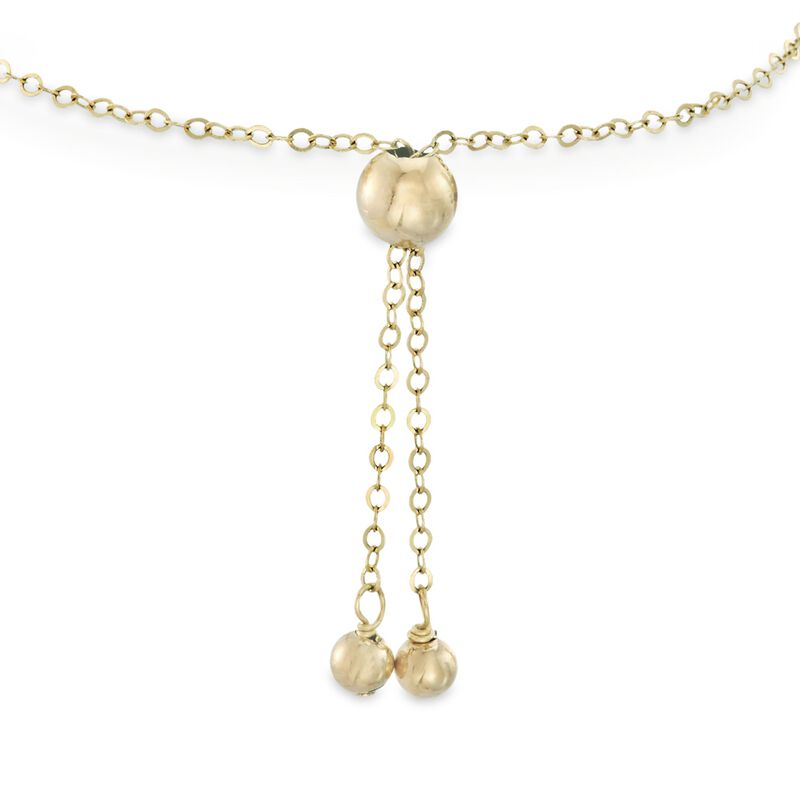 14kt Yellow Gold Rope Chain Bolo Bracelet image number 2