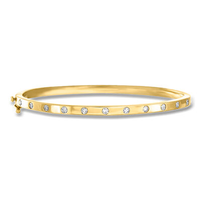 .50 ct. t.w. Diamond Dotted Bangle Bracelet in 14kt Yellow Gold