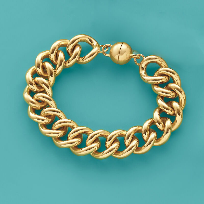 Andiamo 14kt Yellow Gold Link Bracelet image number 2