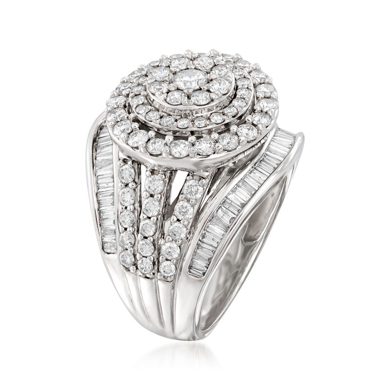 1.75 ct. t.w. Diamond Double-Circle Ring in 14kt White Gold image number 2