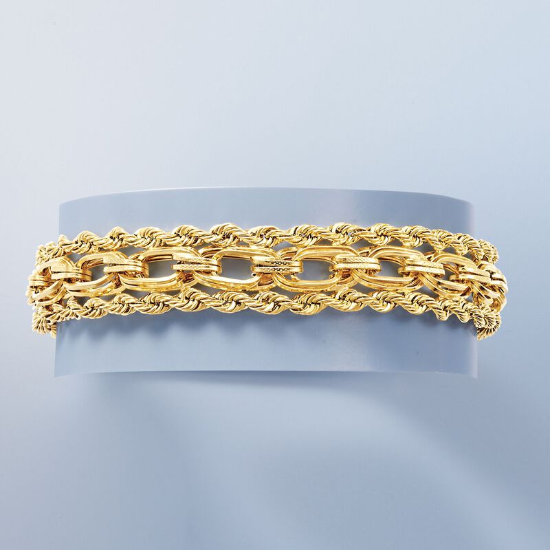 14kt Yellow Gold Multi-Link Bracelet image number 2