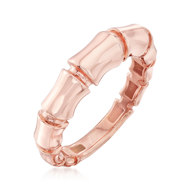 Italian Bamboo Ring in 18kt Rose Gold image number 2