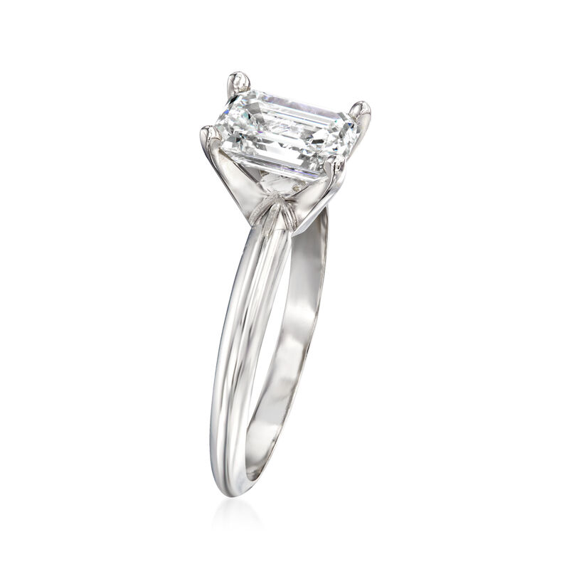 1.50 Carat Certified Diamond Solitaire Ring in 14kt White Gold image number 2