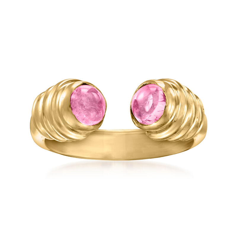 C. 1980 Vintage .48 ct. t.w. Pink Tourmaline Ring in 18kt Yellow Gold image number 0