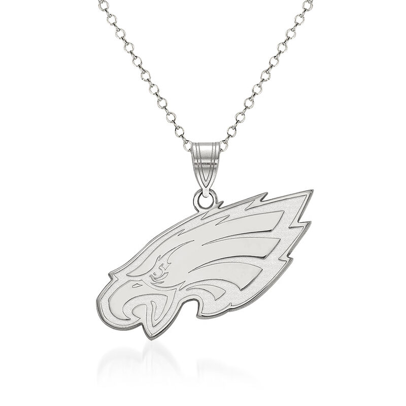 Sterling Silver NFL Philadelphia Eagles Pendant Necklace. 18&quot; image number 0