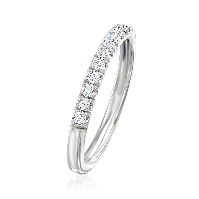 Gabriel Designs .24 ct. t.w. Diamond Wedding Band in 14kt White Gold image number 2