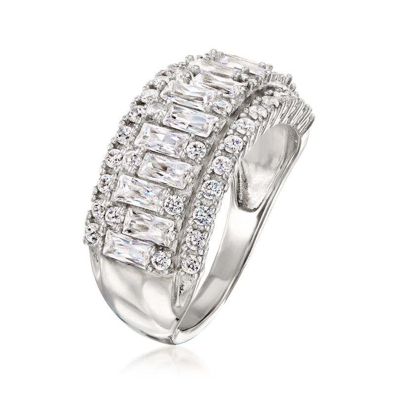 2.40 ct. t.w. CZ Ring in Sterling Silver image number 2