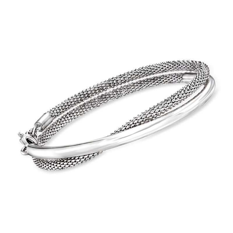 Italian Sterling Silver Wrap Bracelet image number 0
