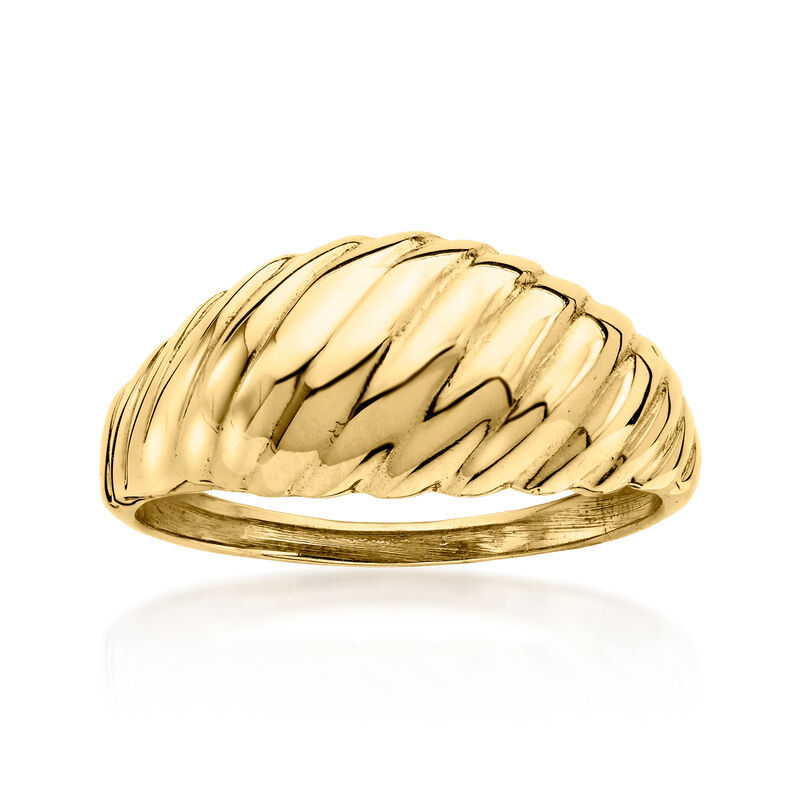 C. 1980 Vintage 14kt Yellow Gold Shrimp Ring image number 0