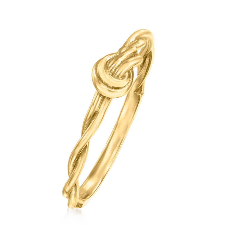 10kt Yellow Gold Twisted Knot Ring. Size 8 image number 2