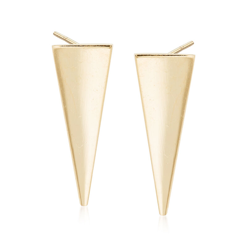 14kt Yellow Gold Triangle Drop Earrings image number 0