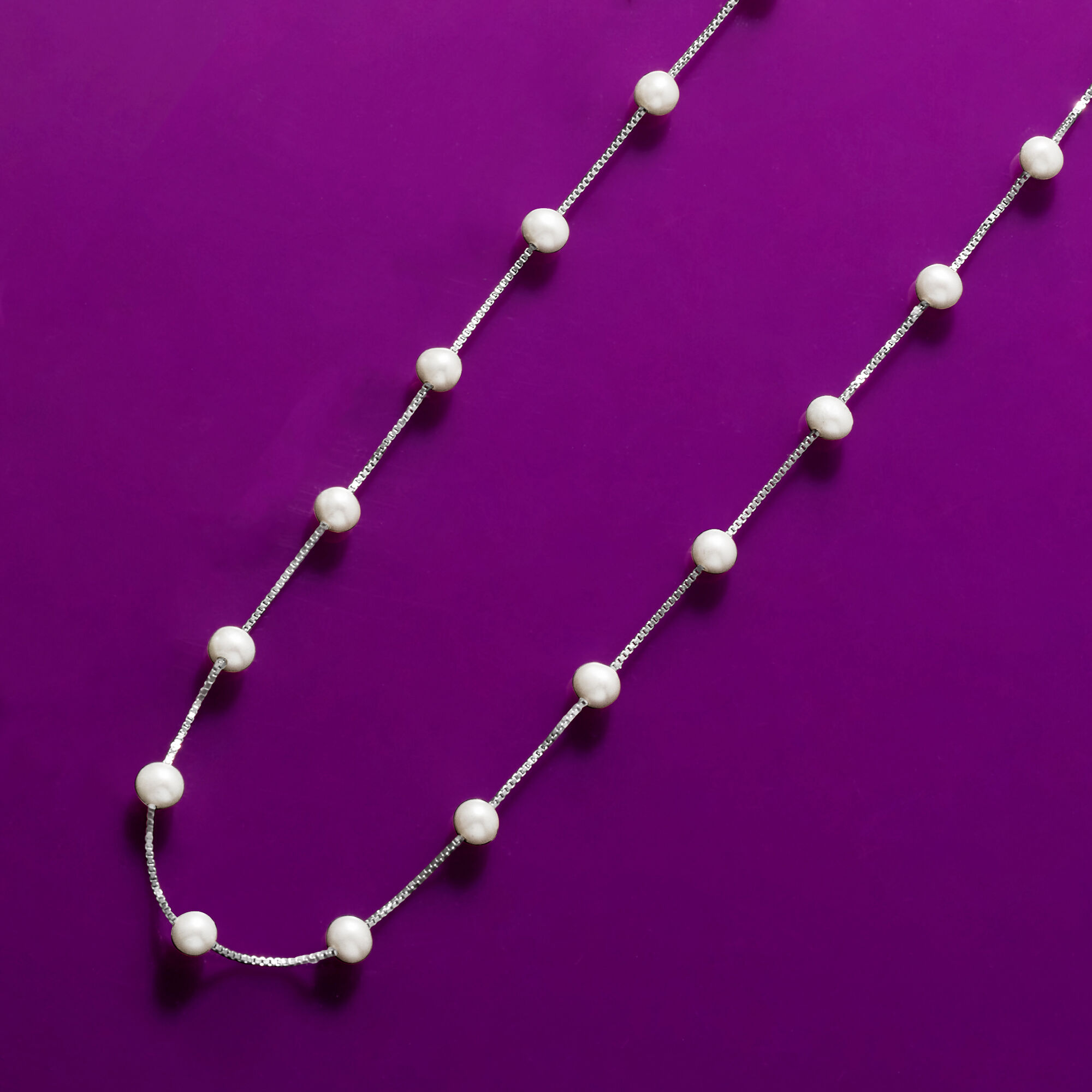★ROSEMONT★ SILVER Pearl Necklace RC0329 785133.jpg
