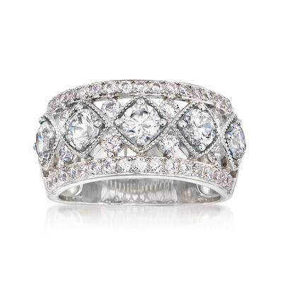1.90 ct. t.w. CZ Ring in Sterling Silver