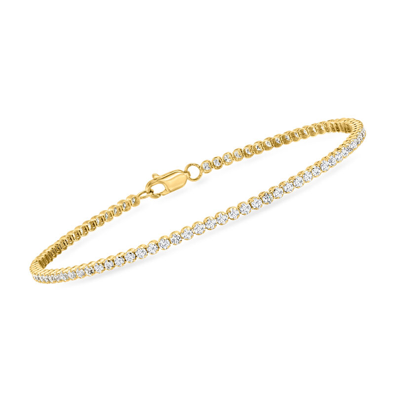 2.00 ct. t.w. Lab-Grown Diamond Tennis Bracelet in 14kt Yellow Gold image number 0