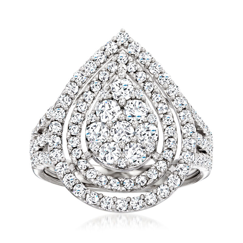 1.75 ct. t.w. Diamond Teardrop Ring in 14kt White Gold  image number 0