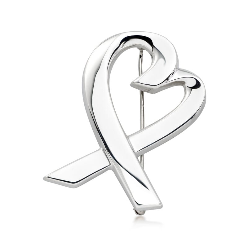 C. 1990 Vintage Tiffany Jewelry "Paloma Picasso" Sterling Silver Heart Pin image number 0