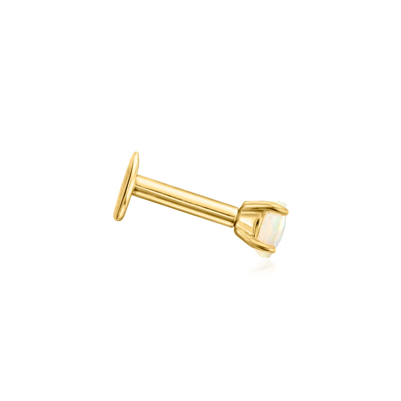 Opal Flat-Back Earrings in 14kt Yellow Gold image number 3