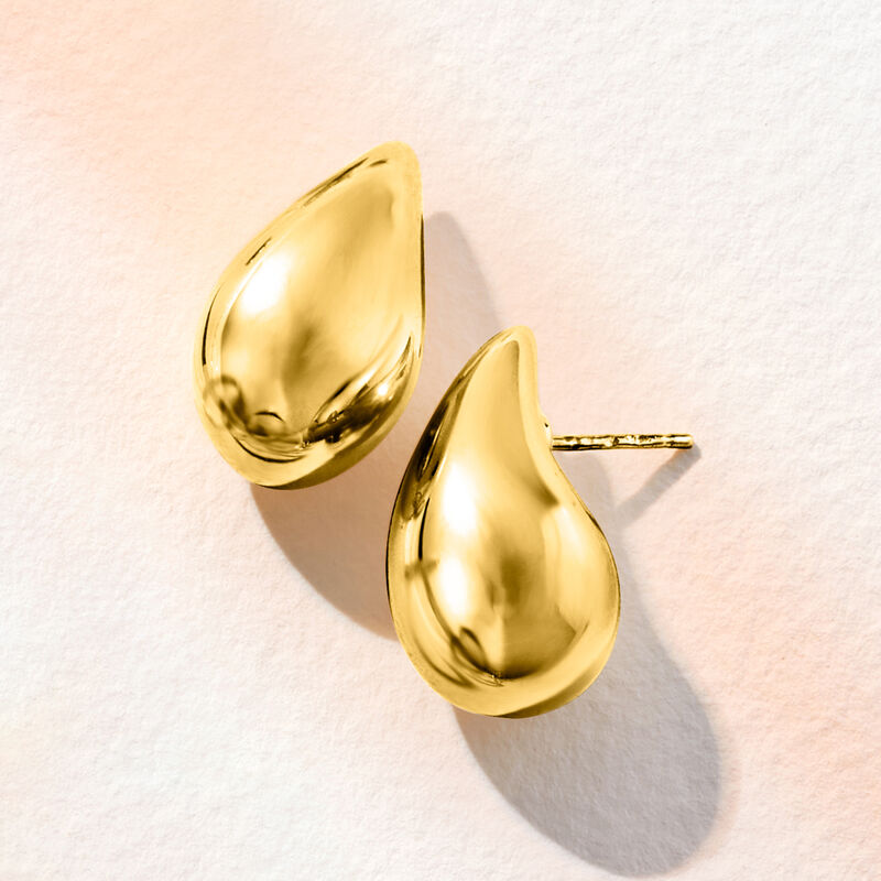 14kt Yellow Gold Teardrop Earrings image number 3