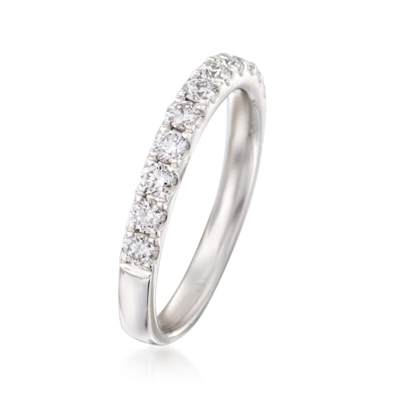 Henri Daussi .70 ct. t.w. Diamond Wedding Ring in 14kt White Gold image number 2