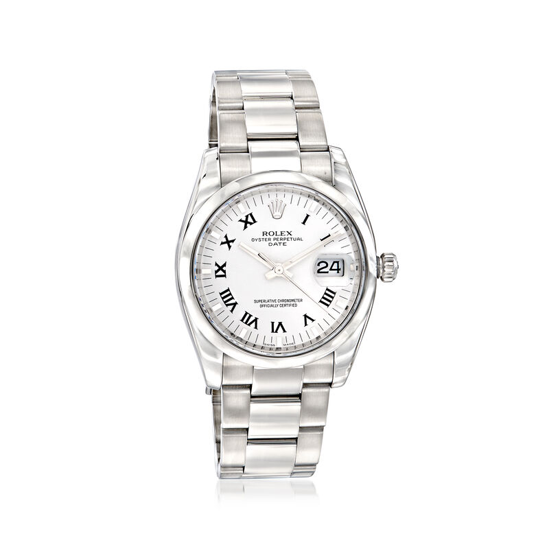 Pre-Owned Rolex Date Men's 34mm Automatic Stainless Steel Watch image number 0