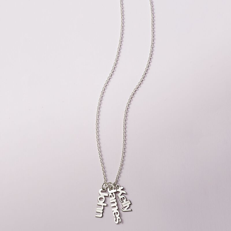 Sterling Silver Personalized Name Charm Necklace image number 9