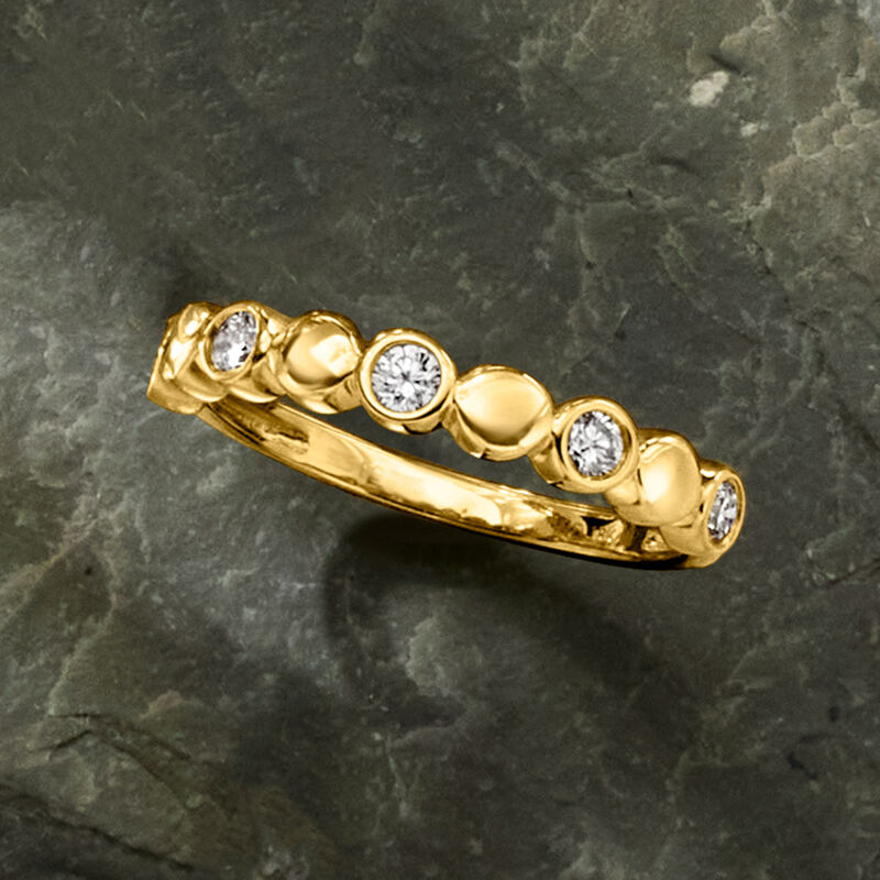 .25 ct. t.w. Lab-Grown Diamond Disc Ring in 18kt Gold Vermeil image number 3