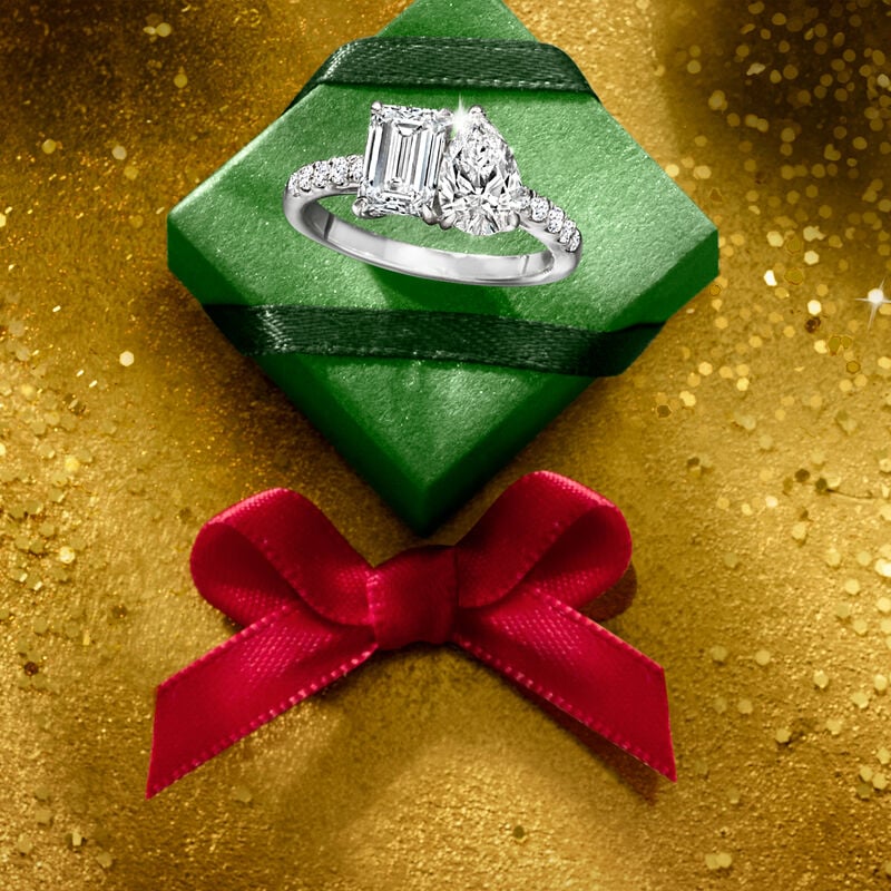 2.25 ct. t.w. Lab-Grown Diamond Toi et Moi Ring in 14kt White Gold image number 5