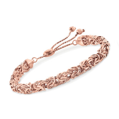 18kt Rose Gold Over Sterling Byzantine Bolo Bracelet